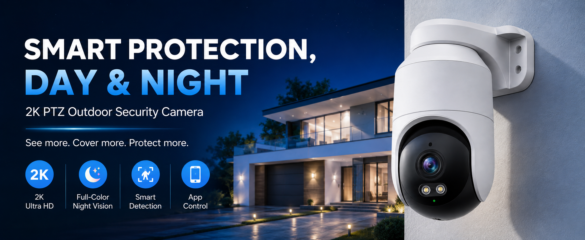SMART PROTECTION, DAY & NIGHT 户外安全摄像头 A+ 视觉