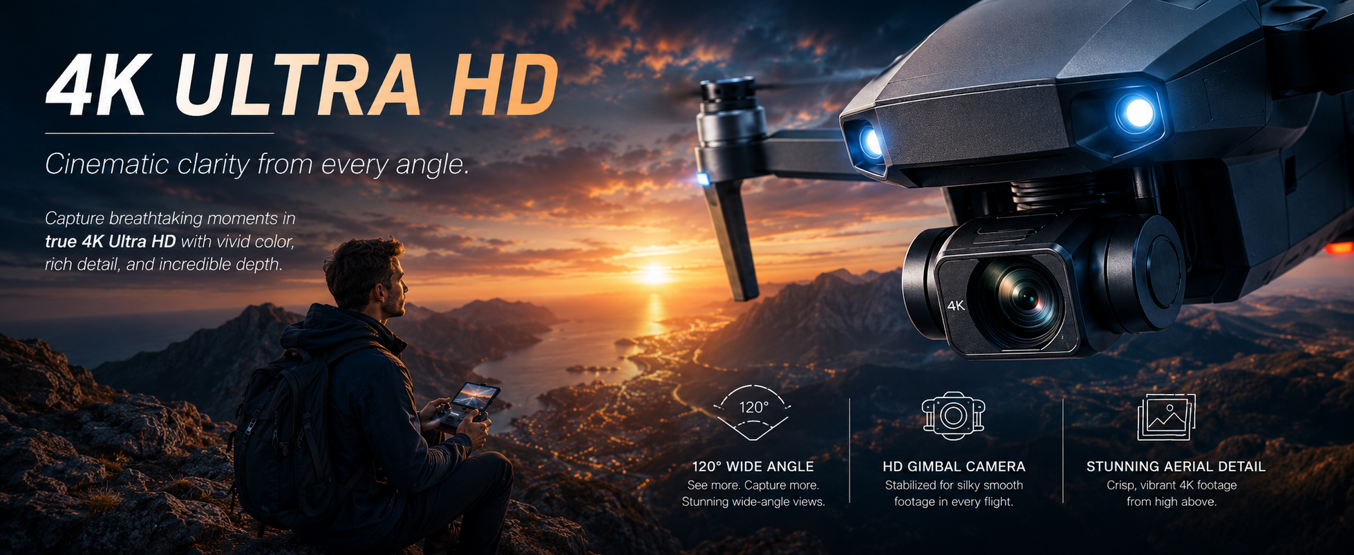 4K ULTRA HD 无人机 A+ 视觉