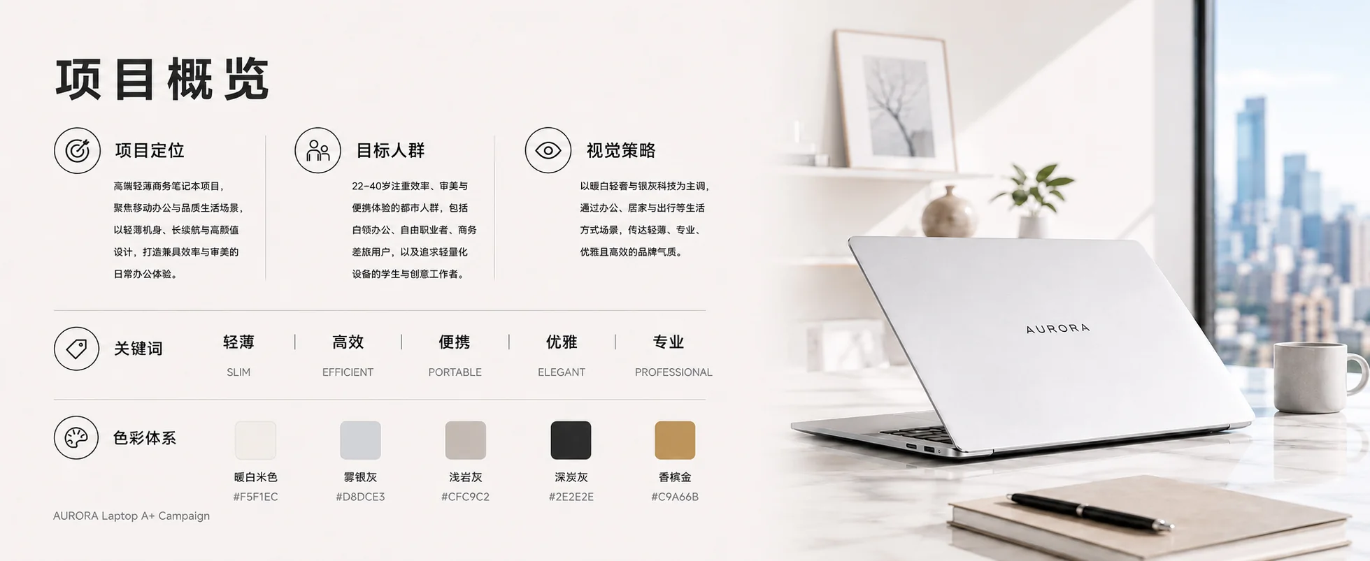 Aurora 轻薄笔记本 A+ 项目概览