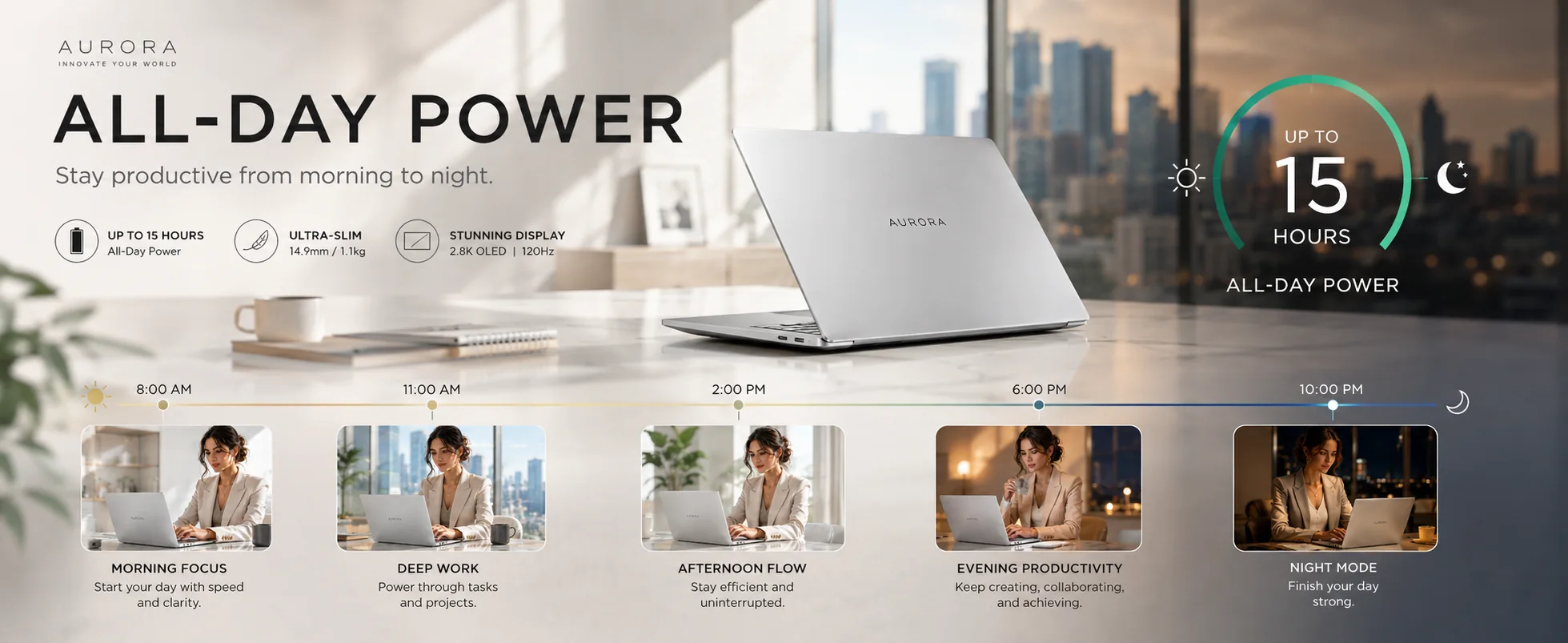 ALL-DAY POWER 轻薄笔记本 A+ 视觉