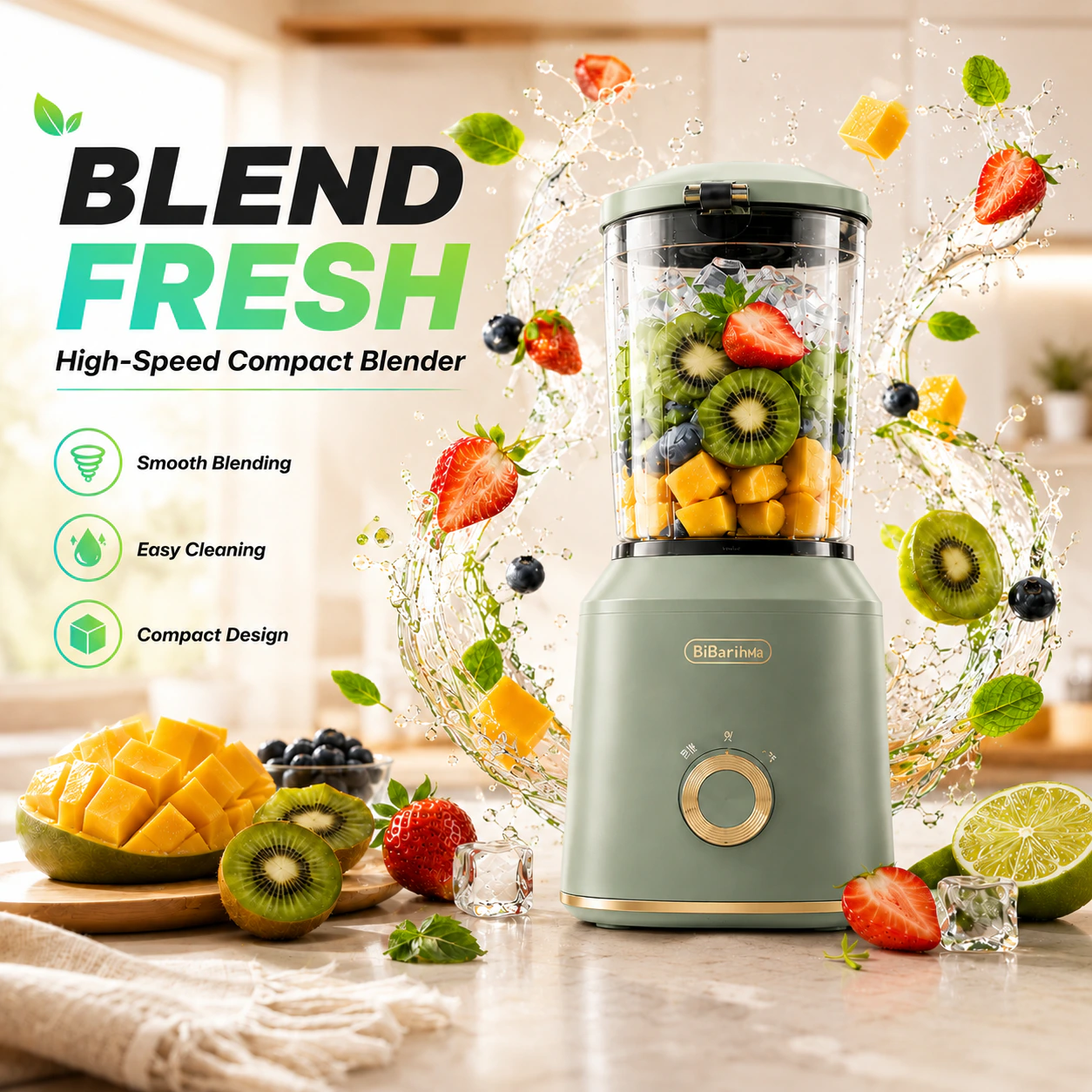BLEND FRESH 榨汁机功能主图