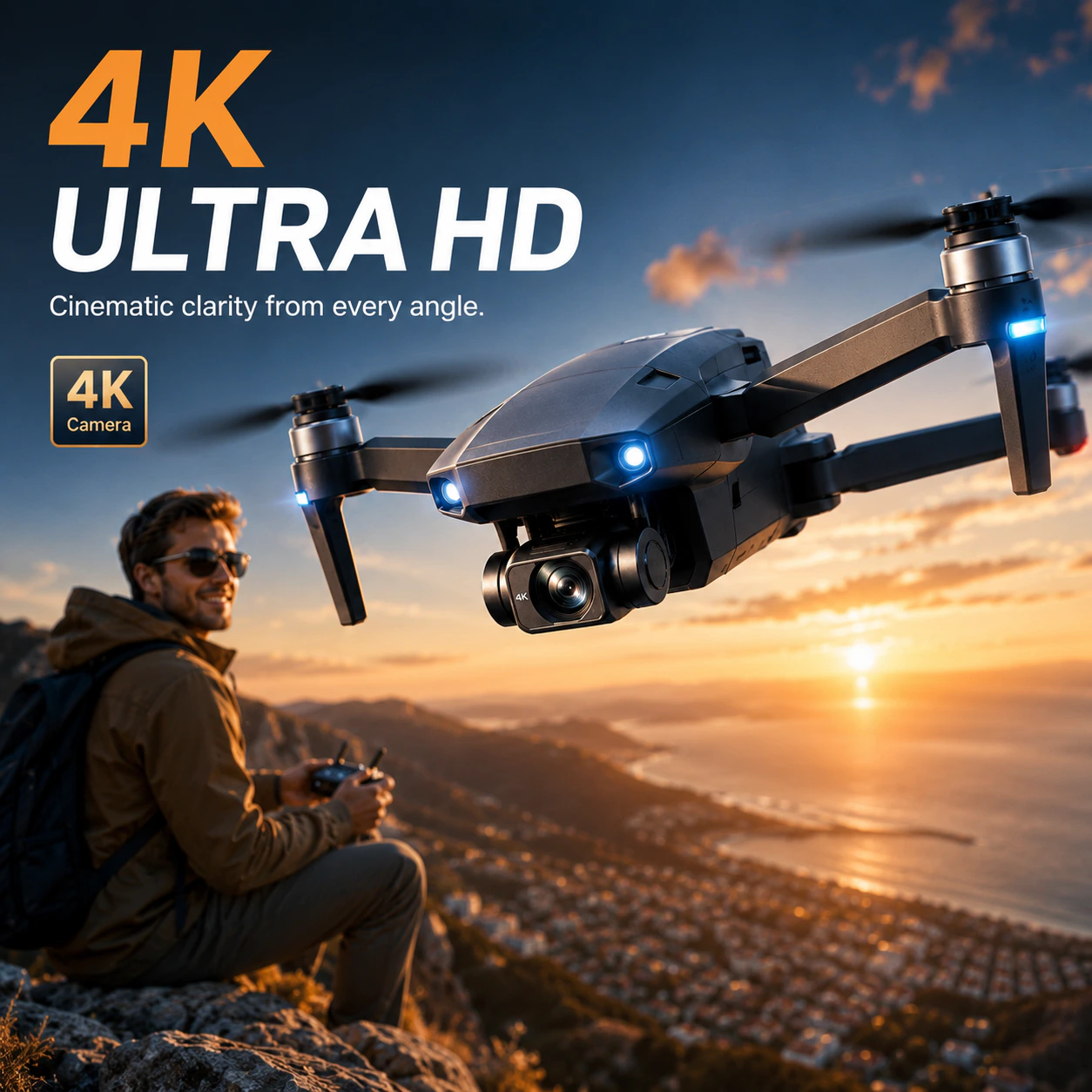 4K ULTRA HD 无人机功能主图