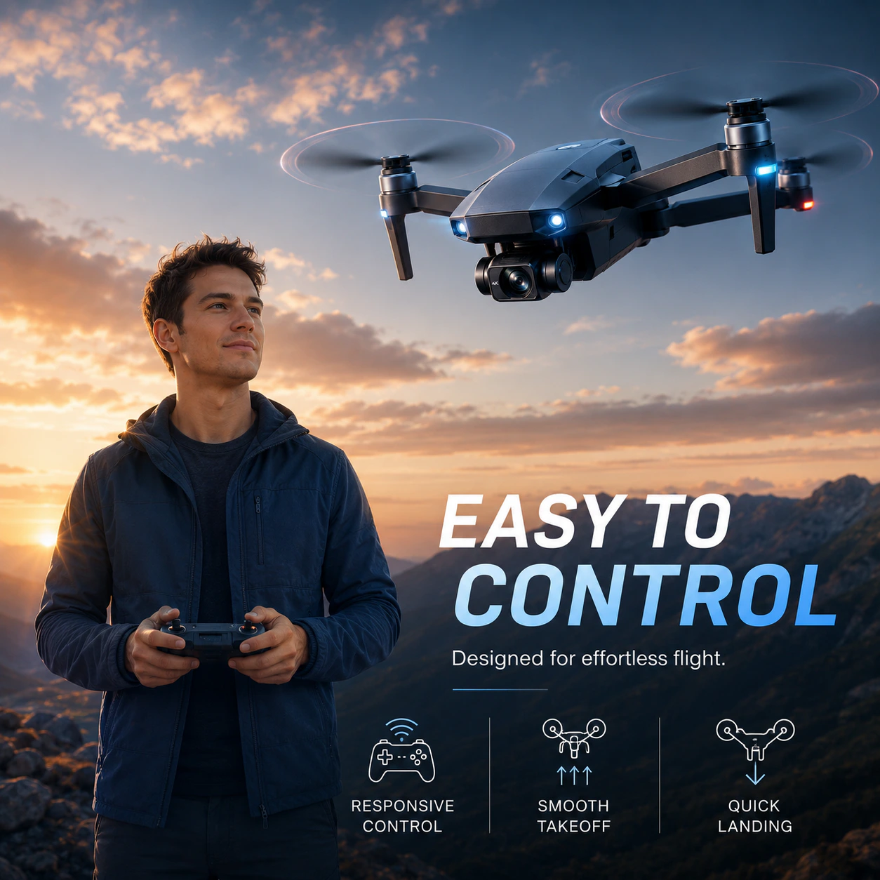 EASY TO CONTROL 无人机功能主图