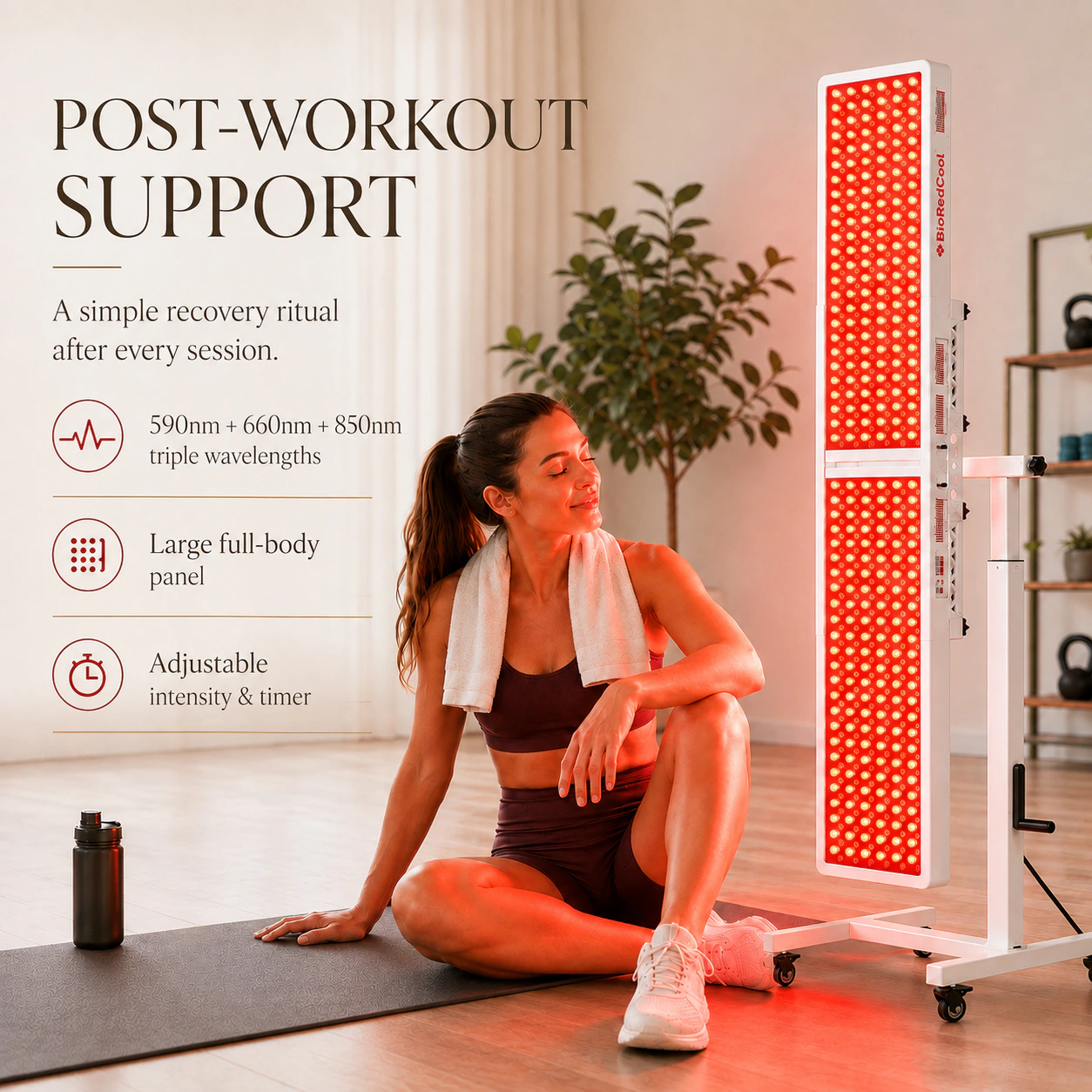 POST-WORKOUT SUPPORT 红光理疗灯功能主图